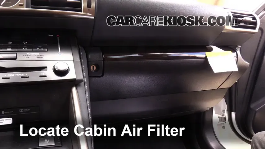 2014 Lexus IS250 2.5L V6 Filtro de aire (interior) Cambio